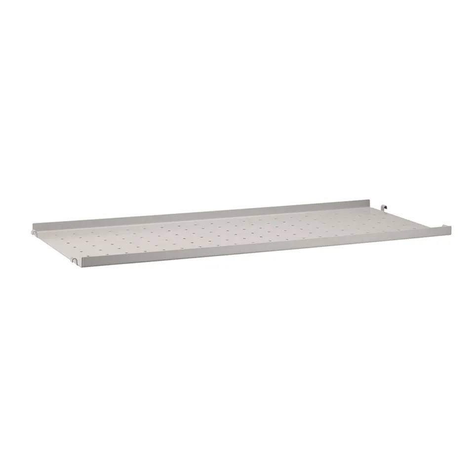 metallhylleplate 78x30cm låg kant beige