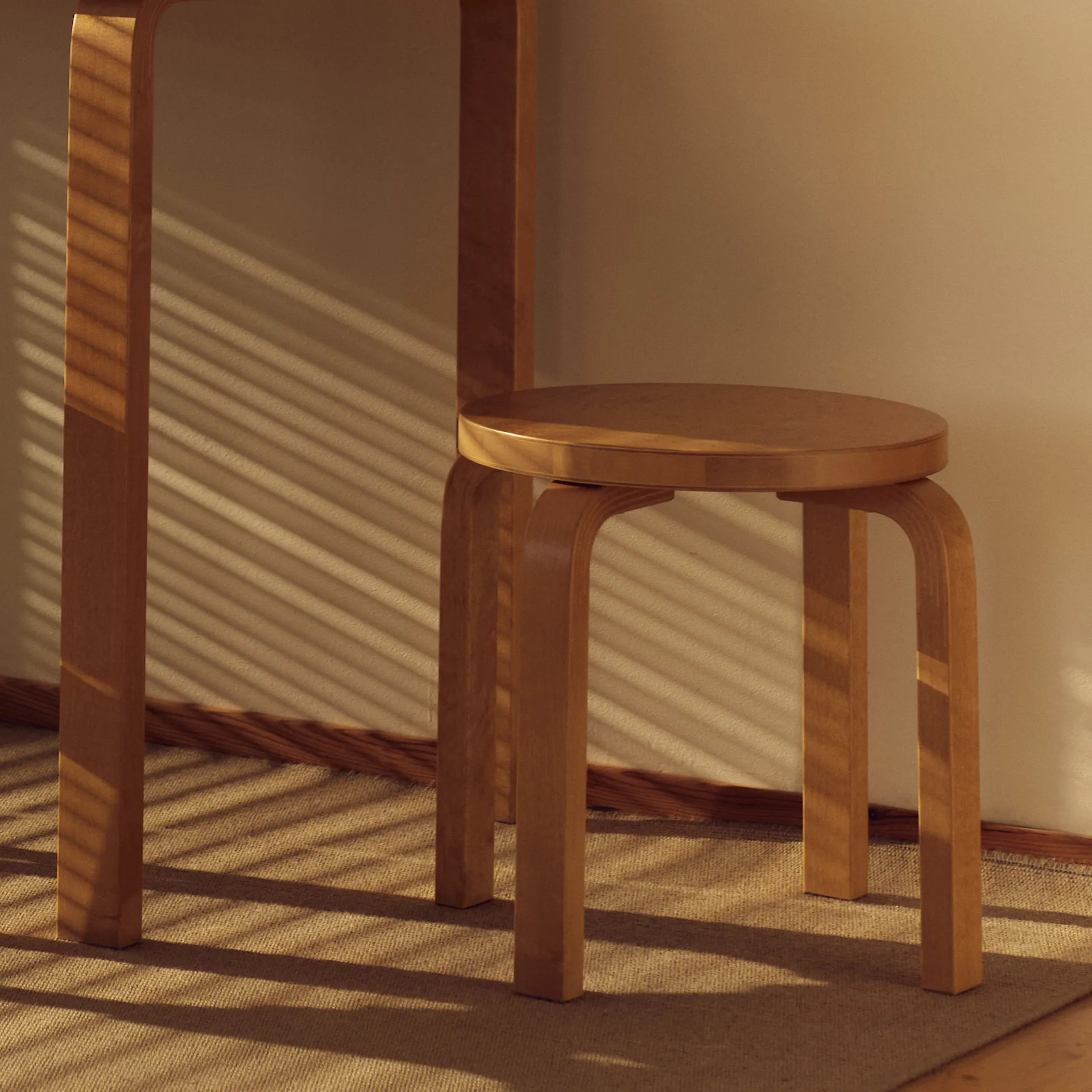 Stool NE60 Curly Birch Exclusive for NO GA - Artek - Alvar Aalto - NO GA