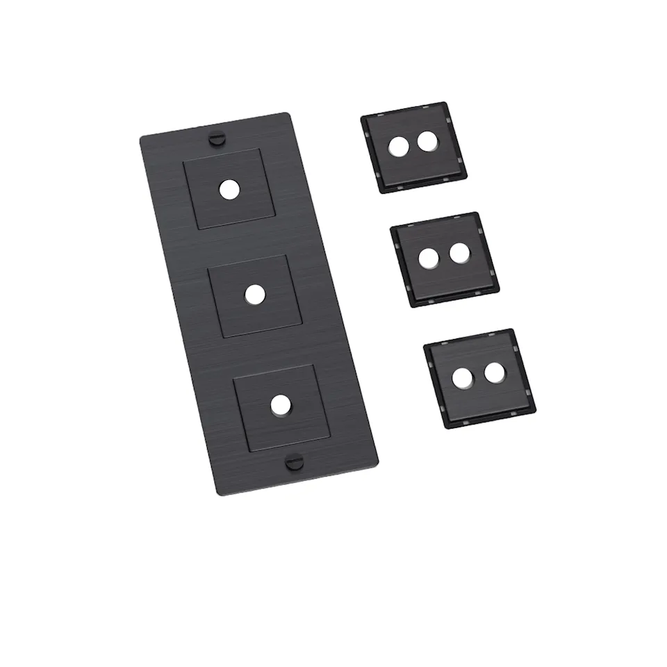 3G Wall Plate Vertical With Infills