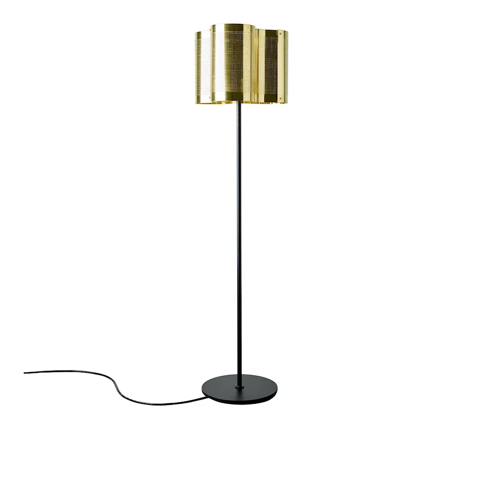 Snäcka gulvlampe kobber