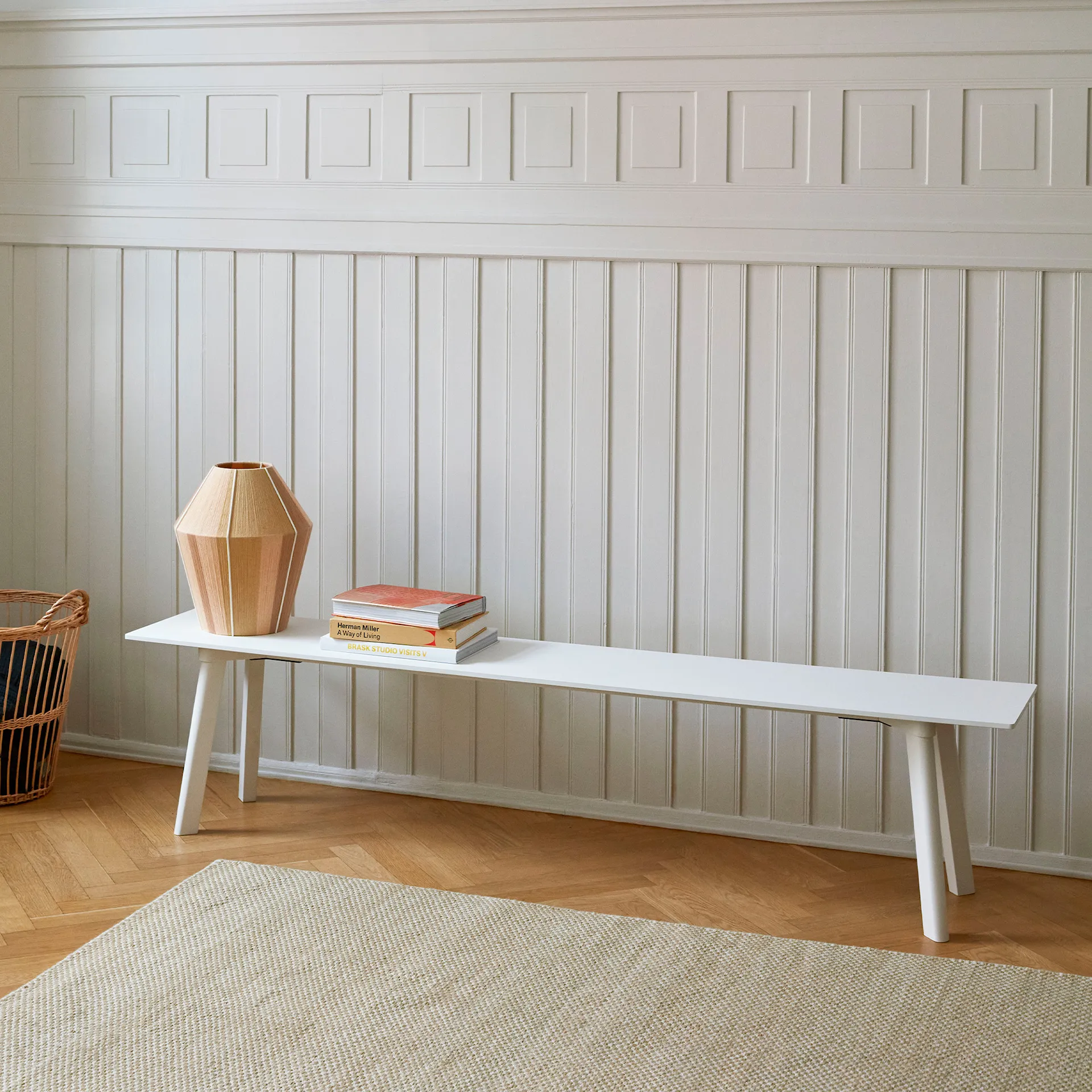 CPH Deux 215 2.0 Bench 140 cm Pearl White Laminate - HAY - Ronan & Erwan Bouroullec - NO GA