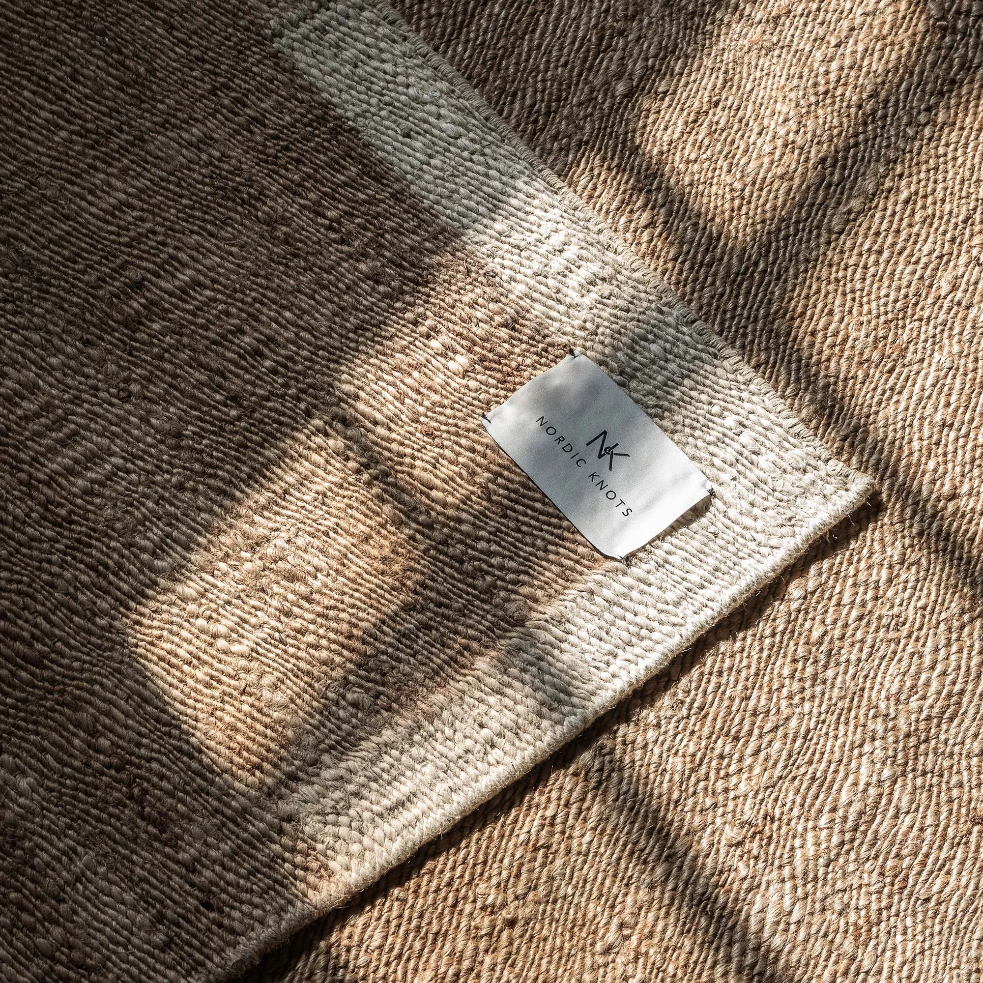 Jute Edge Cream jute-teppe - 6