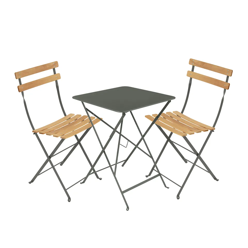 Bistro spisegruppe bord 57cm & 2 tre stoler