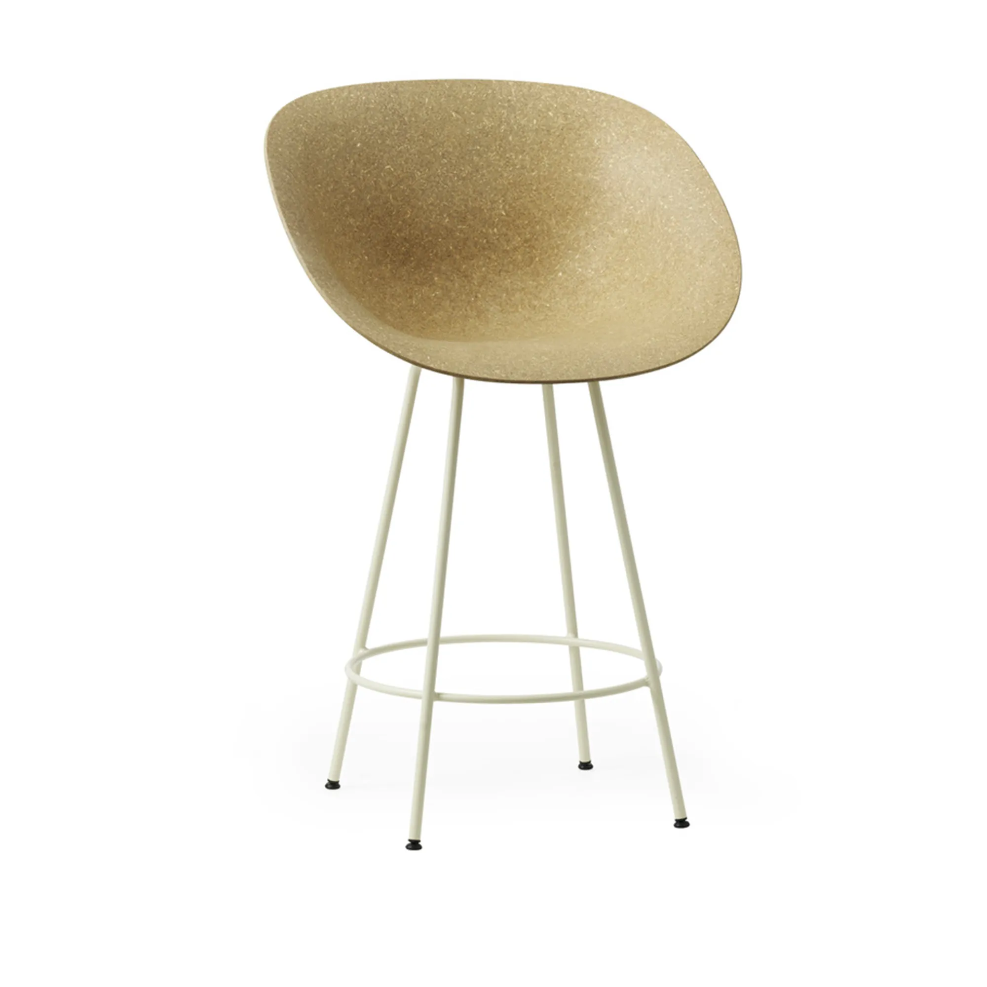 Mat Bar Armchair 65 cm Cream Steel - 1