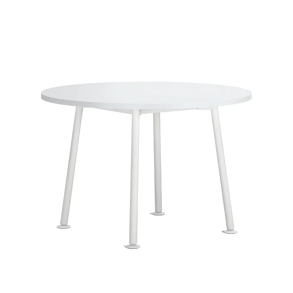 Landa Table - H730, Round D1100, White Laminate - White