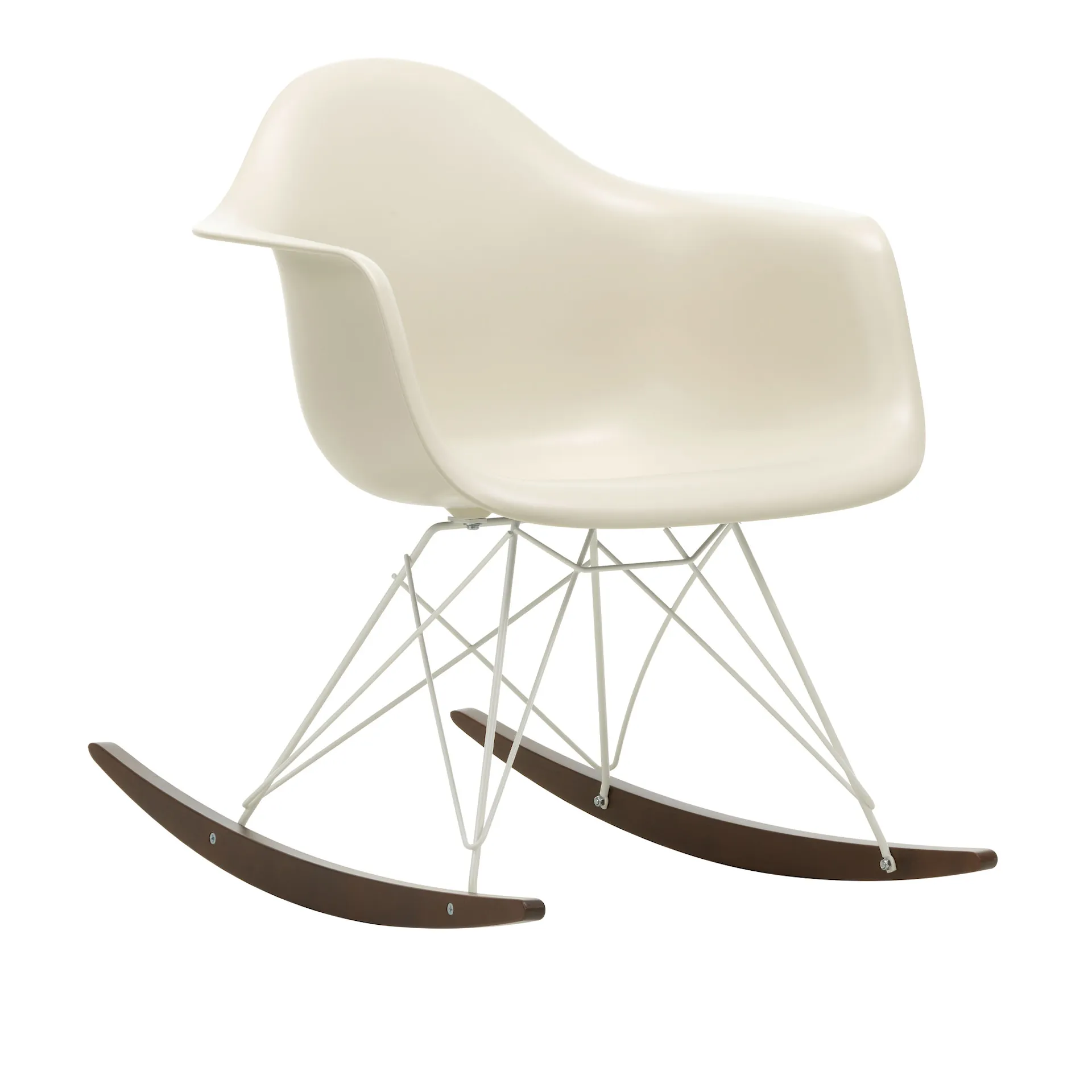 Eames RE Plastic Armchair RAR gyngestol White/Dark Maple - Vitra - Charles & Ray Eames - NO GA