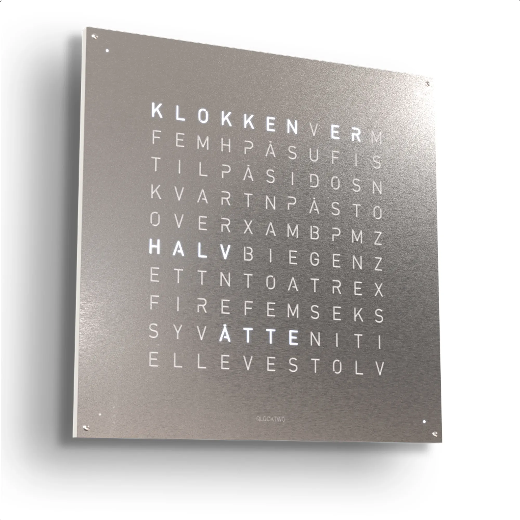 Qlocktwo Earth 90 Creator's Edition – Stainless Steel - 2
