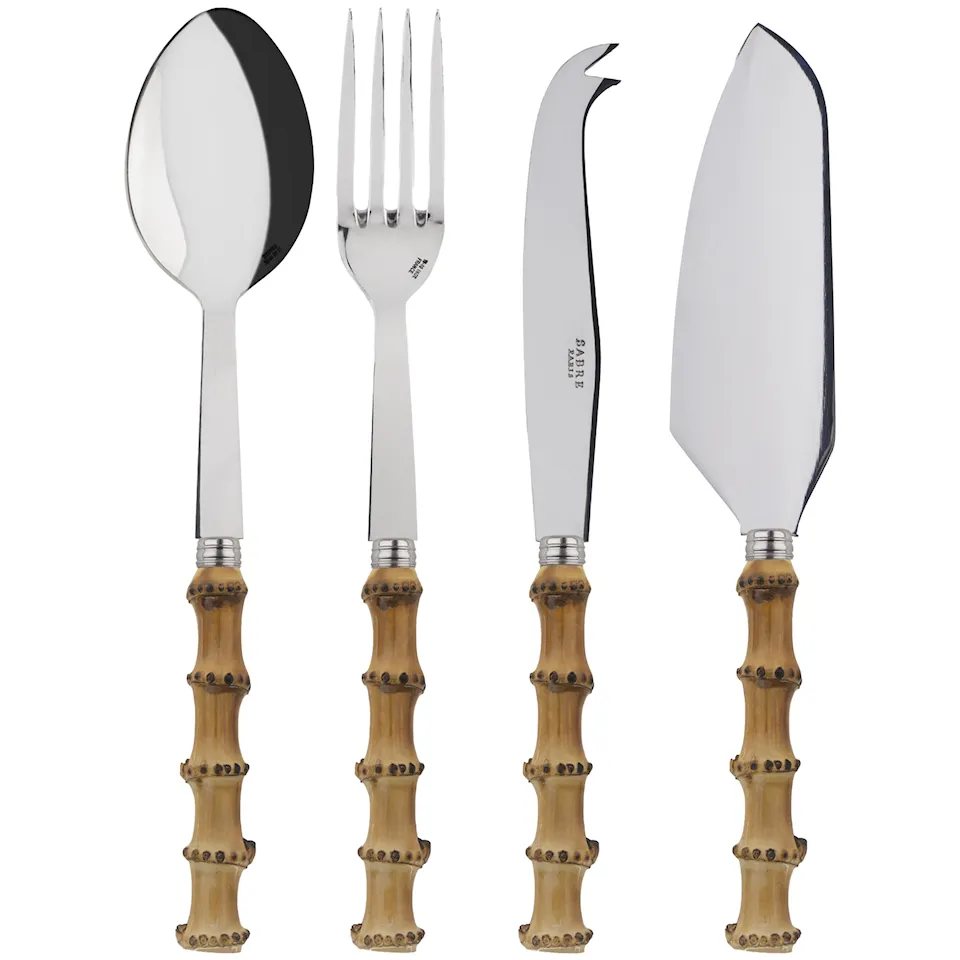 Panda Light Bamboo serveringsbestikk 4-pakning