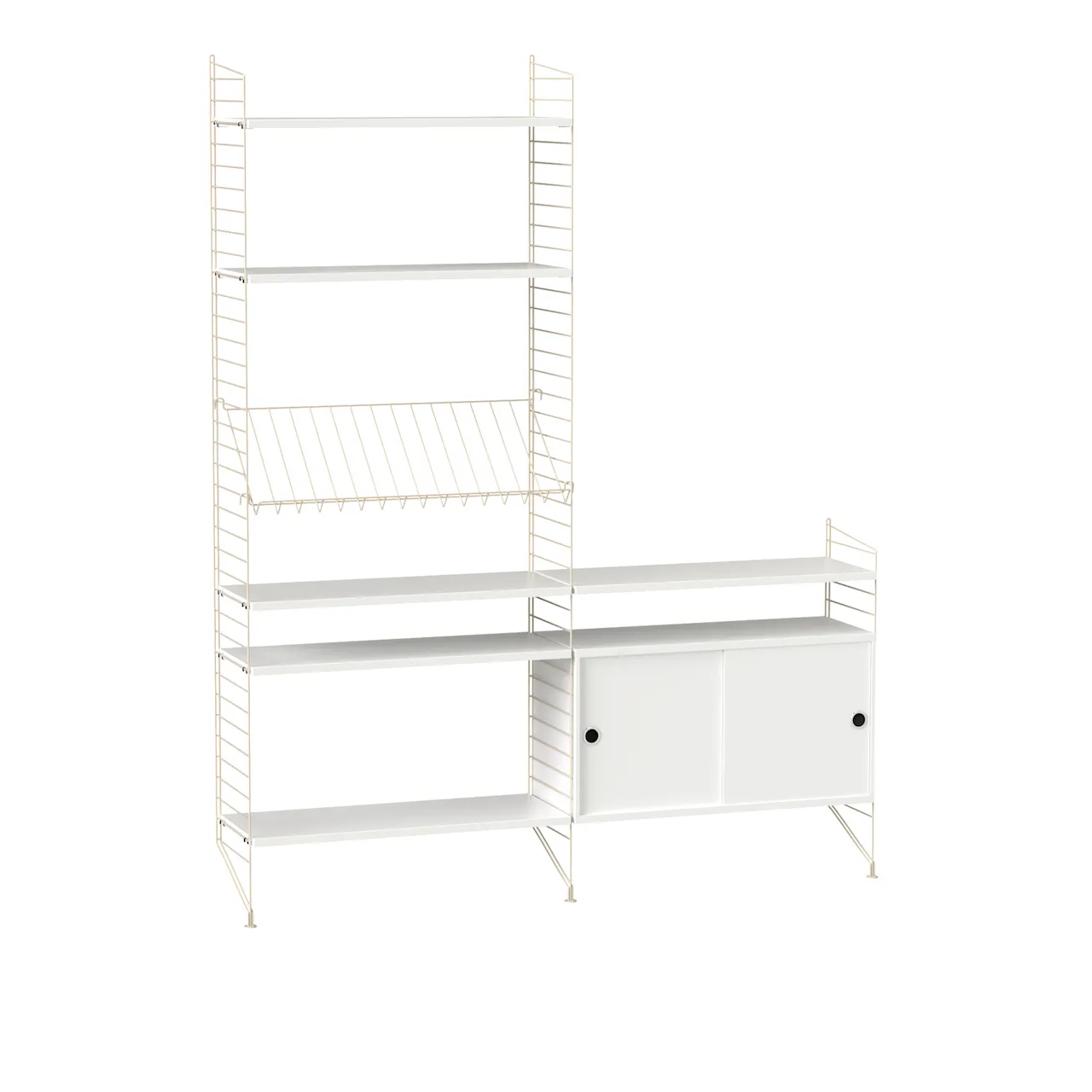 Vardagsrum hyllsystem K vit/beige