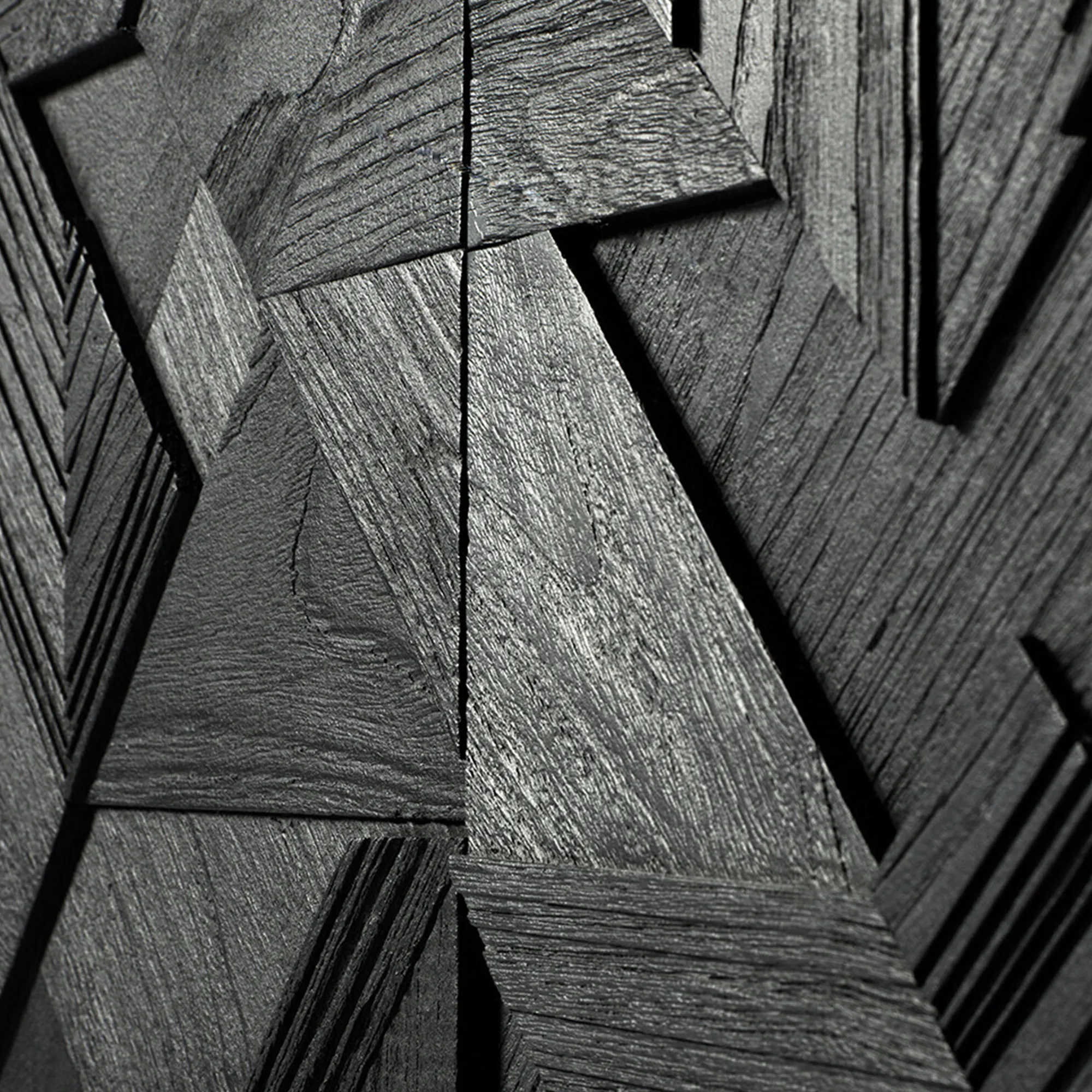 Teak Graphic Black Sideboard - 4