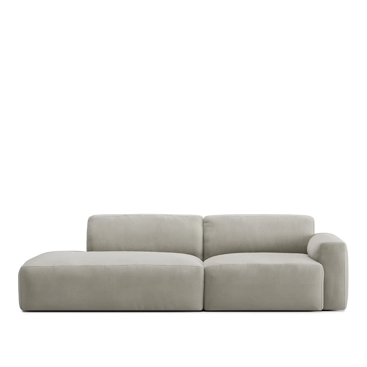 Brick 2-Seater Open End Left - Ascot White