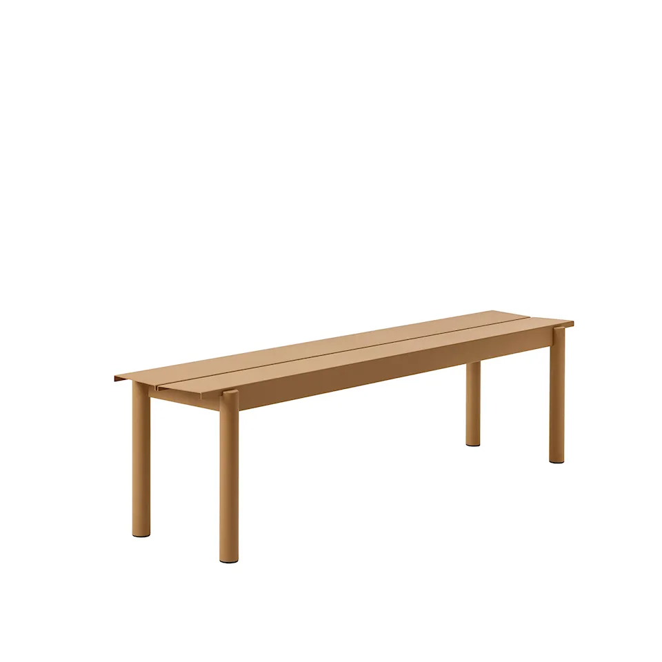 Linear Steel Bench 170cm Burnt Orange