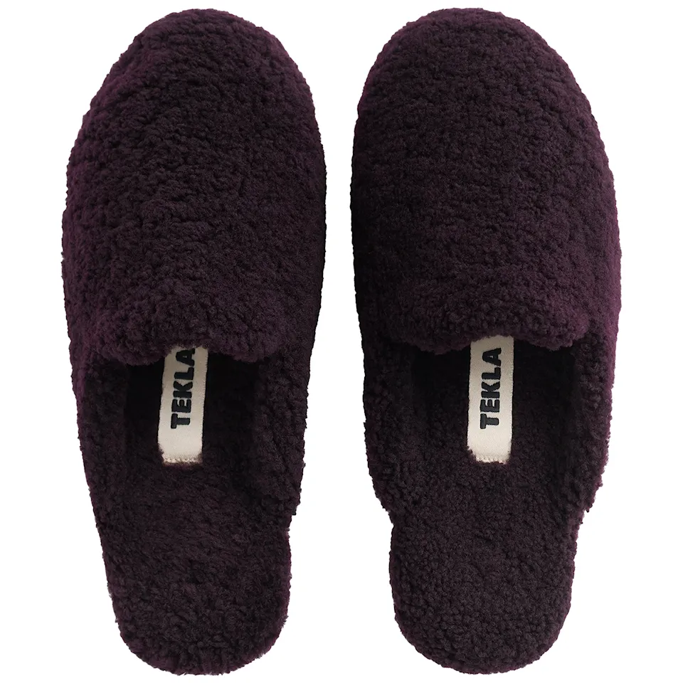 Shearling Wine tøfler