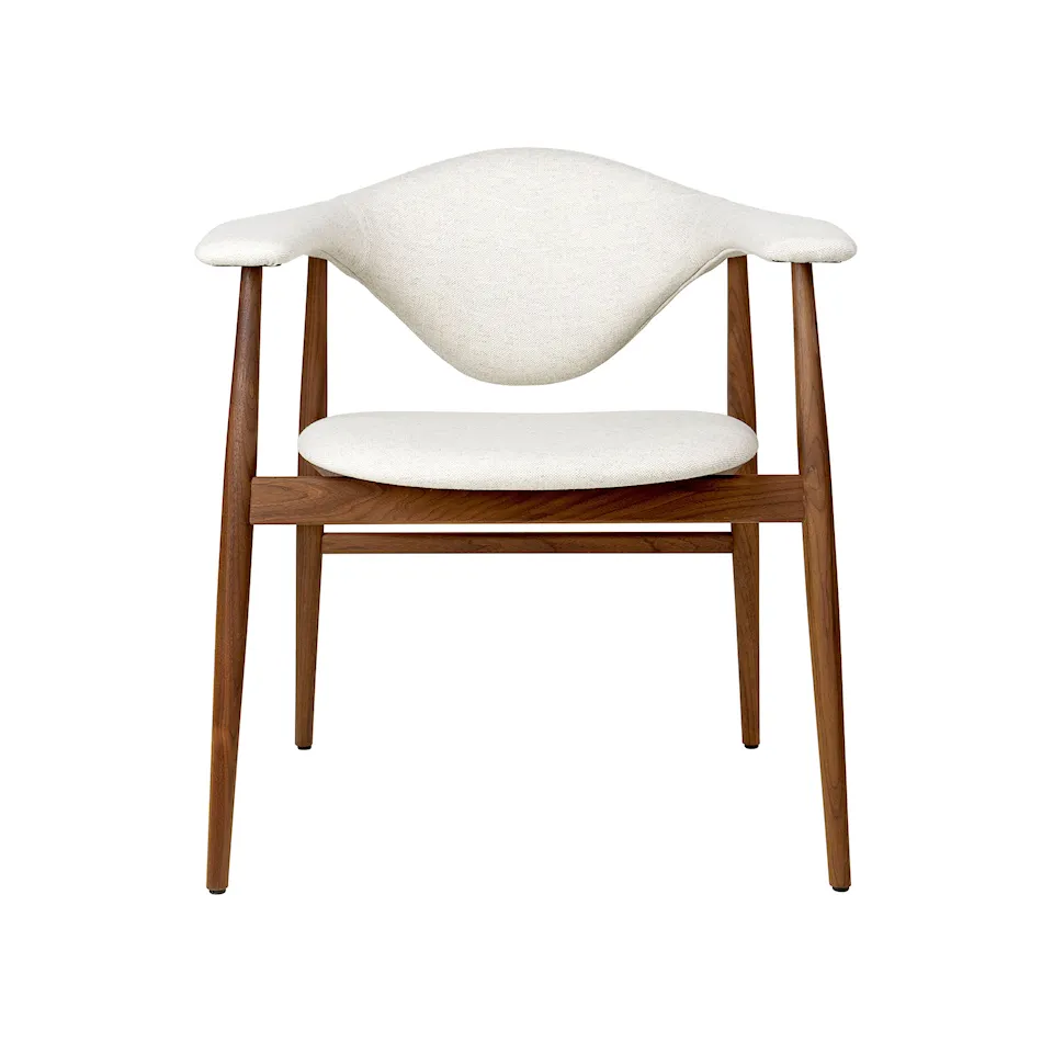 Masculo Dining Chair - Fully Upholstered, Wood base