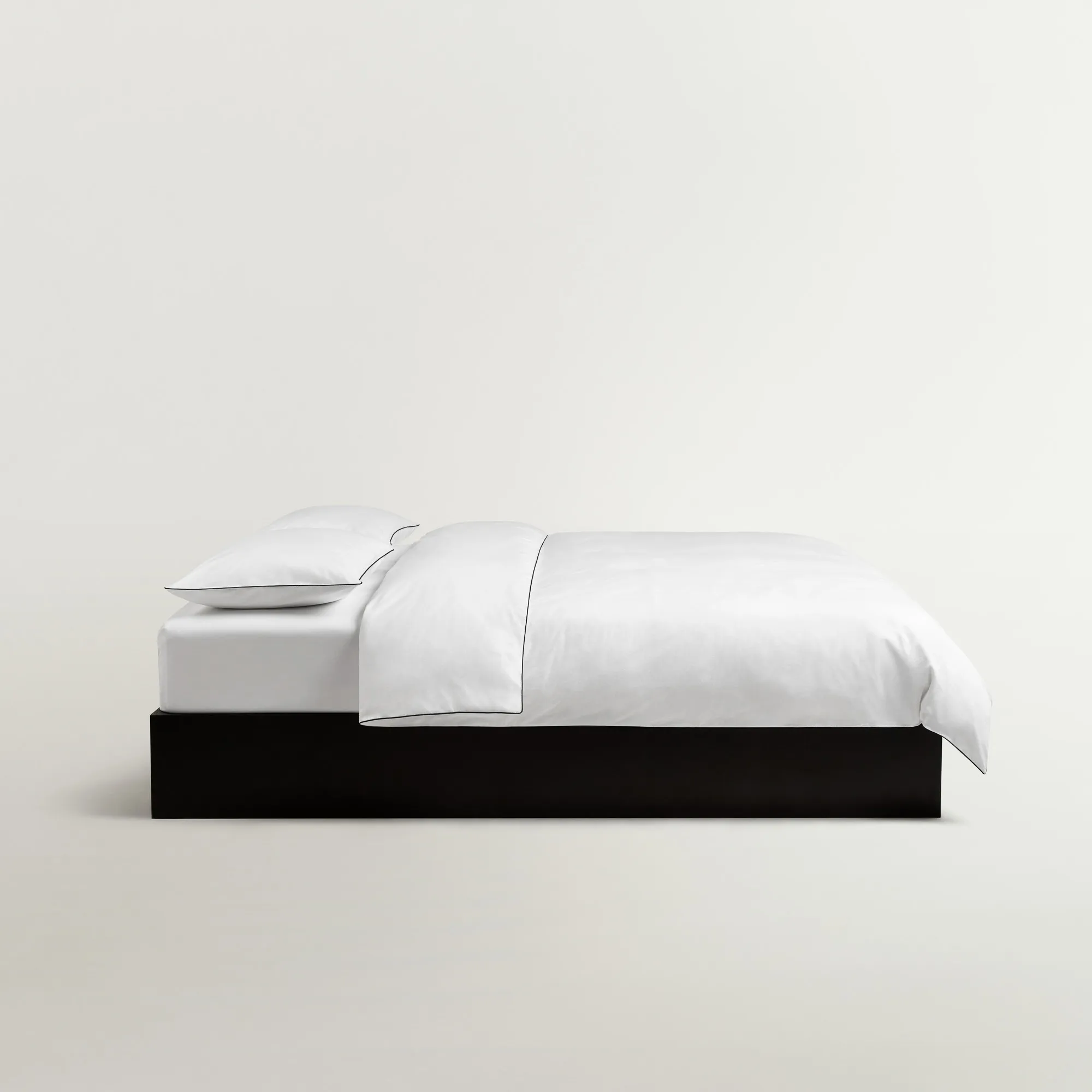 Percale Crisp White/Black dynetrekk - 6