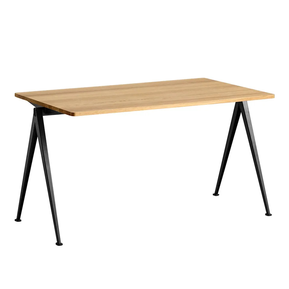 Pyramid 01 table 75x140 cm black powder coated steel