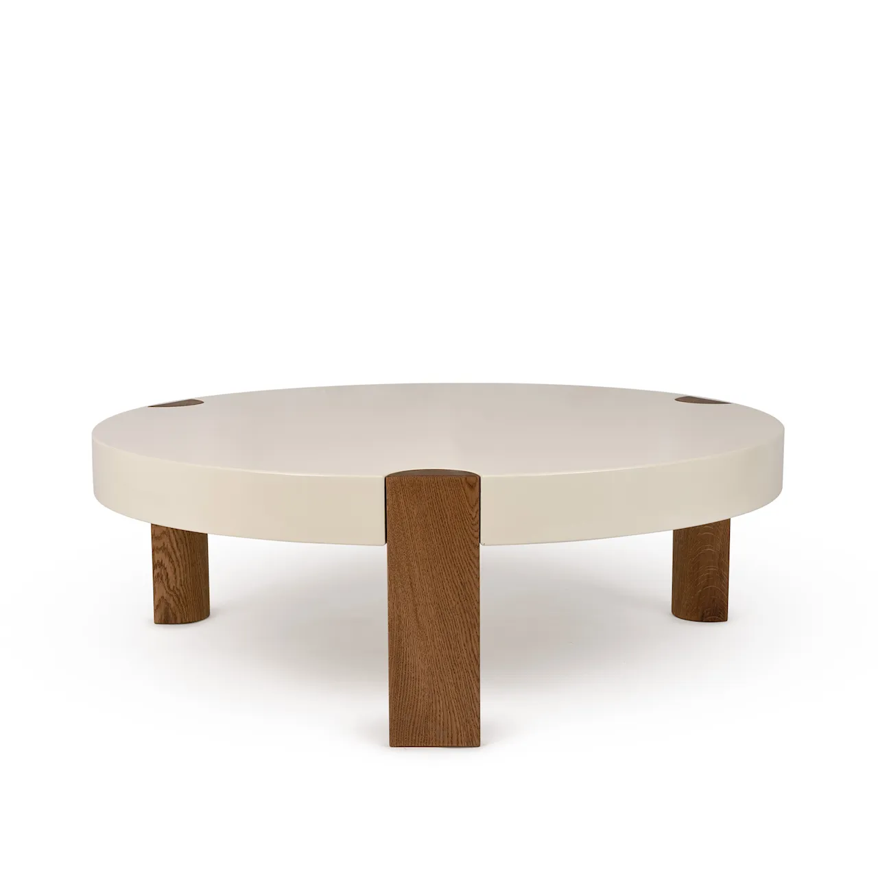 Fer Coffee Table, Oak Ø100 - White