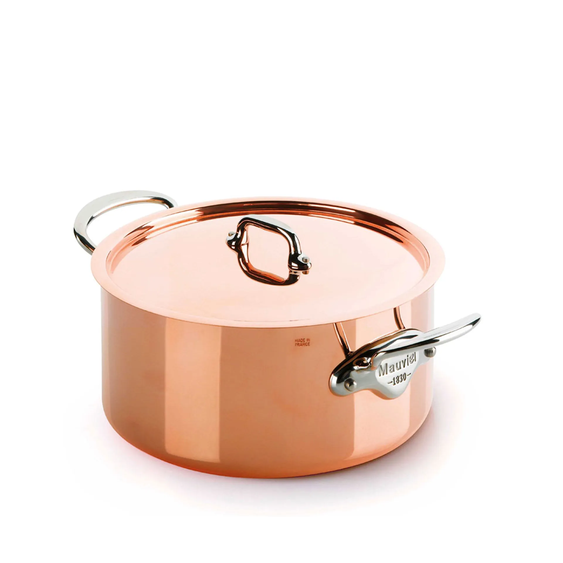 Pot With Lid M'150S Copper/Steel - 3,2 L - Mauviel - NO GA