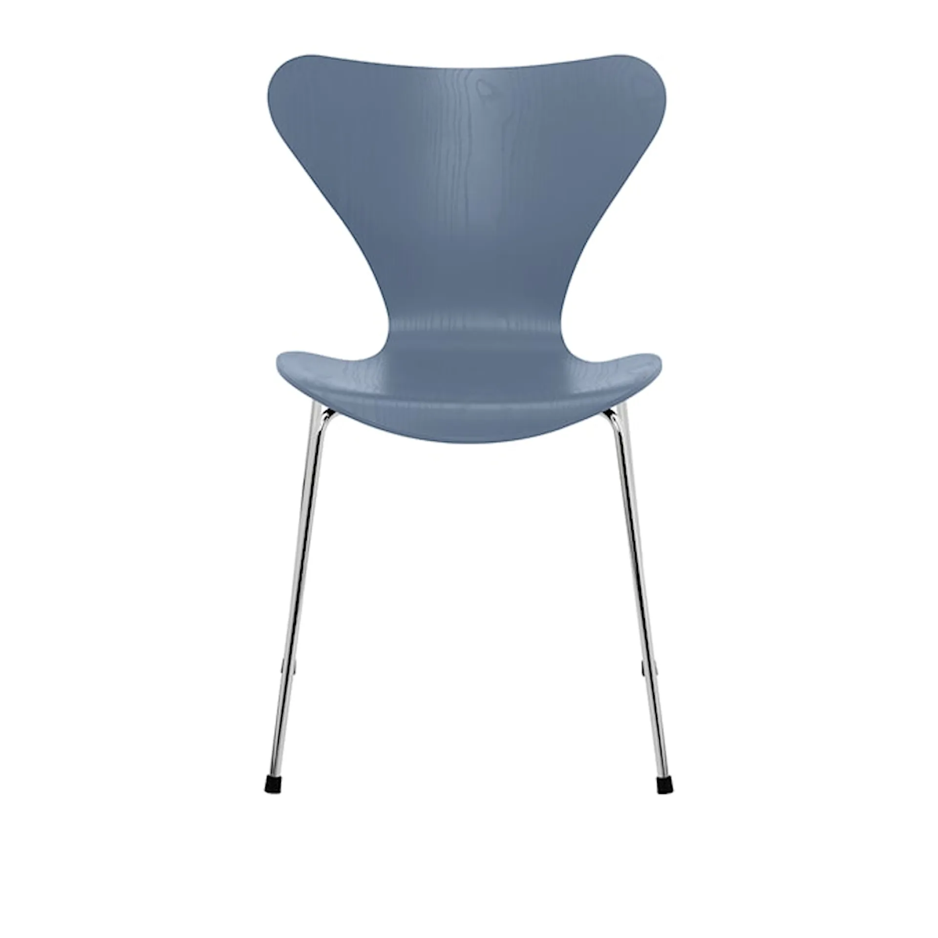 Series 7 stol 3107 farget askfiner stålram krom - Fritz Hansen - Arne Jacobsen - NO GA