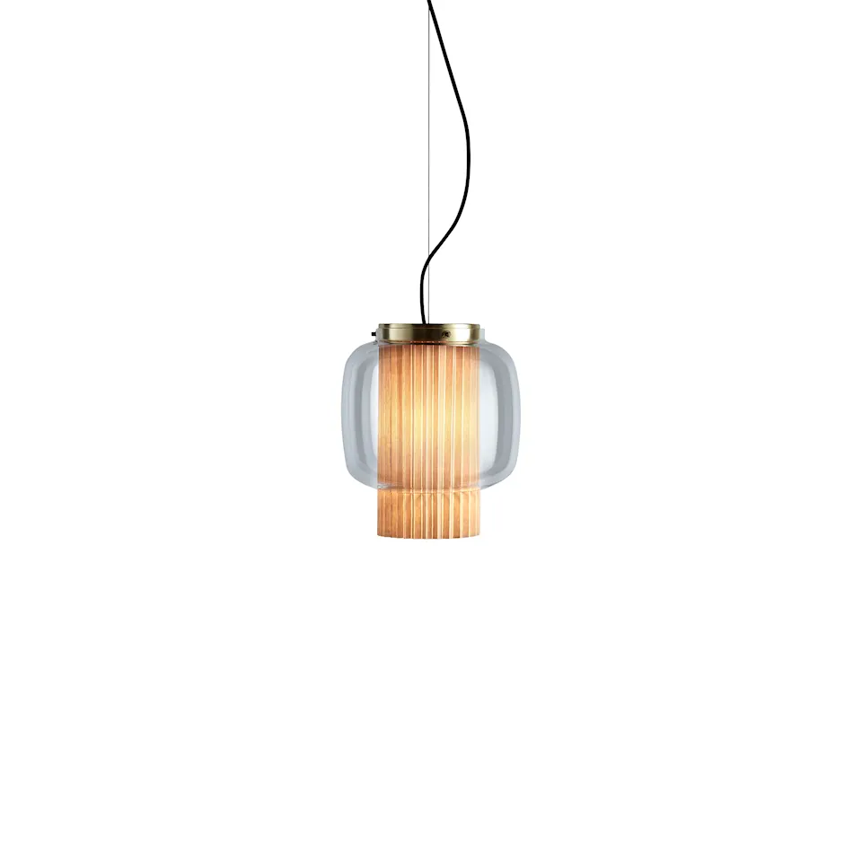 Manila T Pe, Brass/Transparent,Excl. E27 Halo ECO Max. 77W | E27 LED 13W 3000K