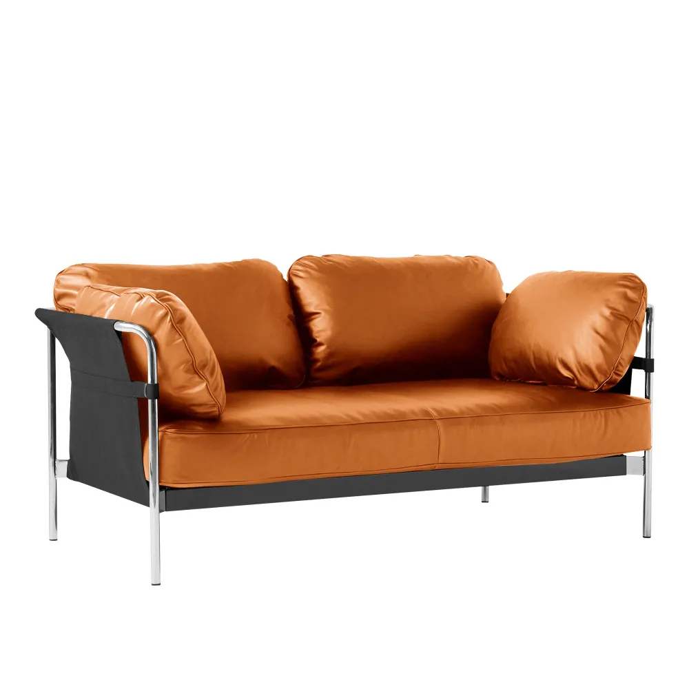 Can 2-seters sofa Chrome/Black - 1