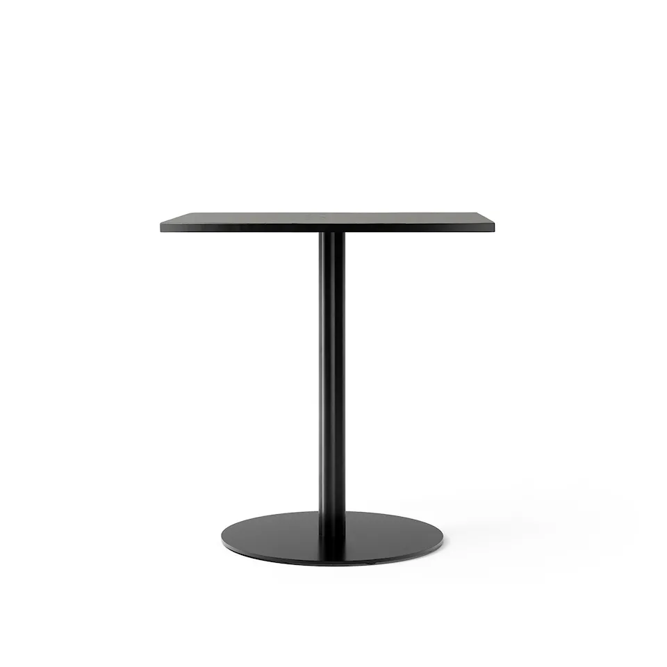 Harbour Column Dining Table 60x70 Black Painted Oak Veneer with Black Base