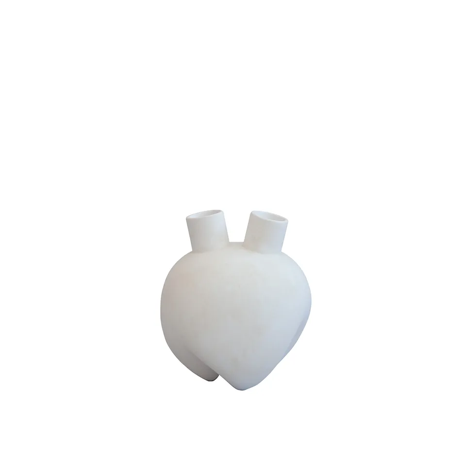 Sumo Vase Horns Bone White