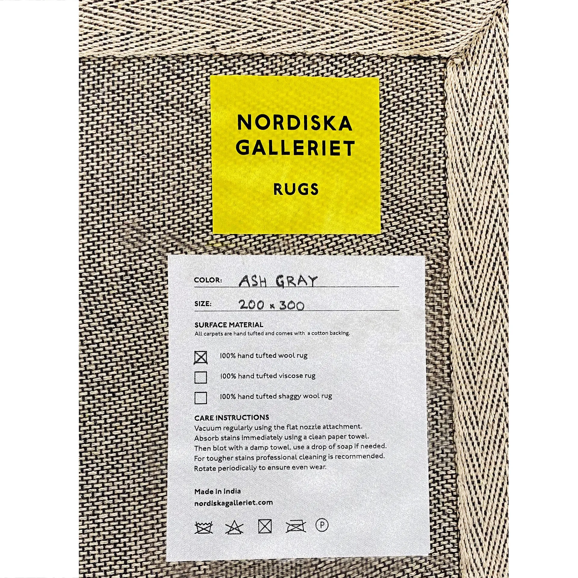 Solid Wool Teppe - Ash Gray - Nordiska Galleriet Rugs - NO GA