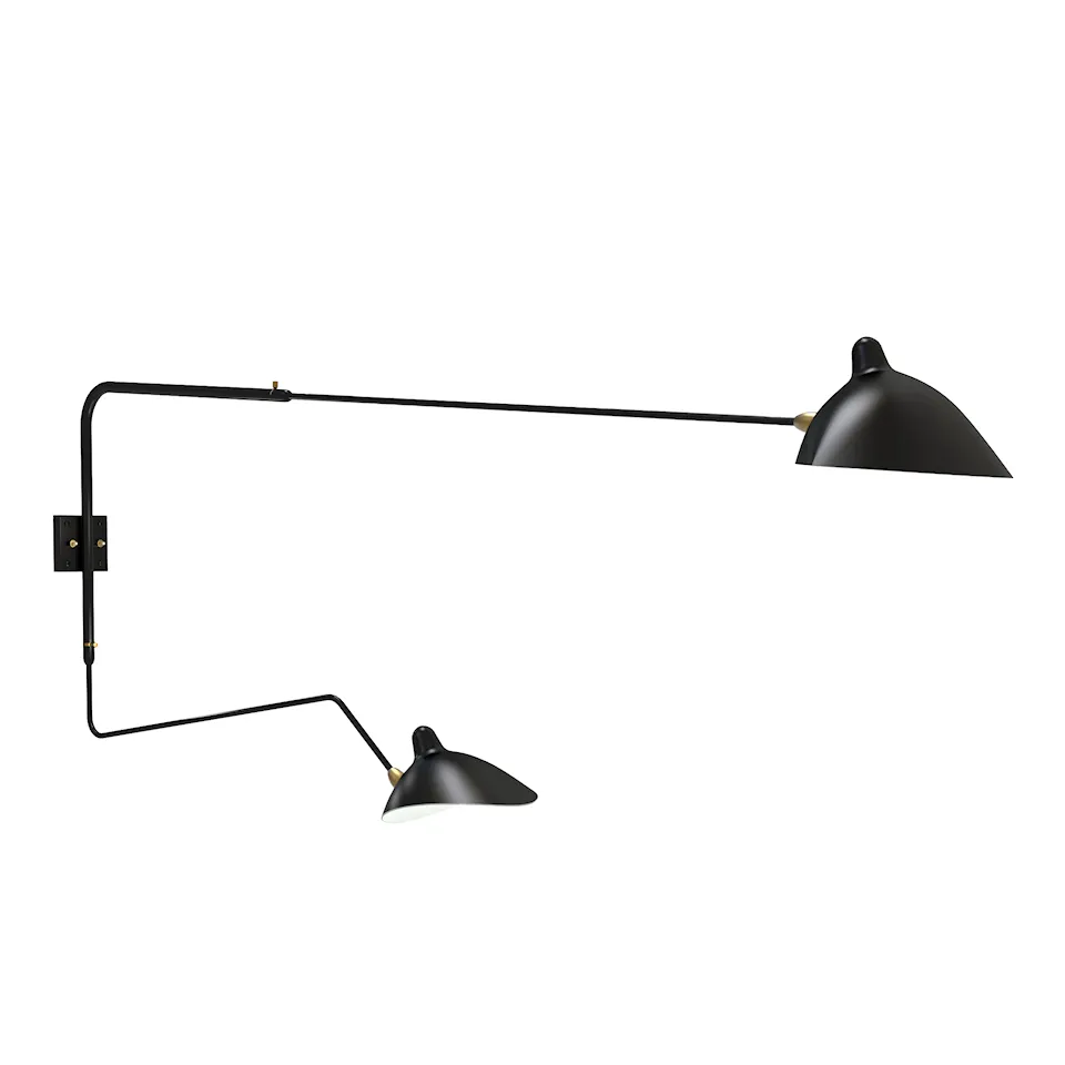 Two Swivel Arms, One Curved leselampe