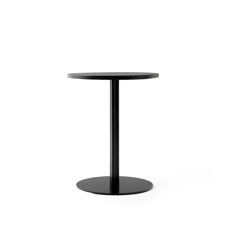 Harbour Column Dining Table Ø60 Black Painted Oak Veneer with Black Base