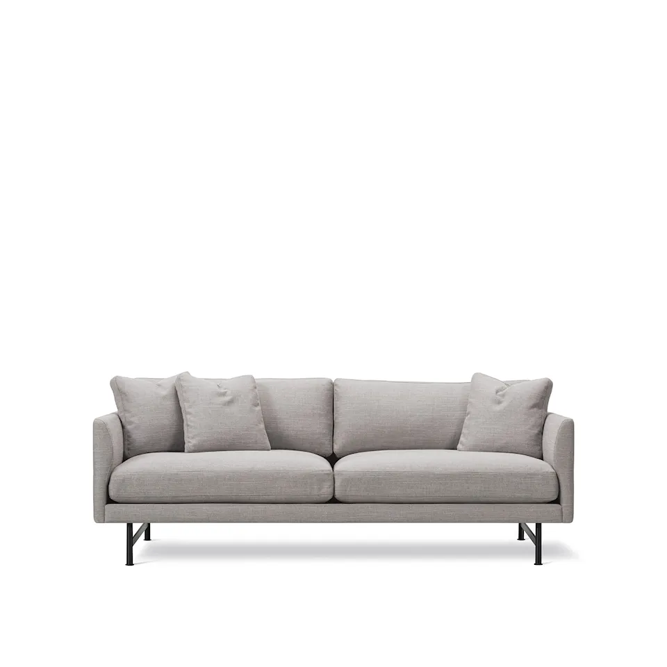 Calmo 2-seters sofa svart stål