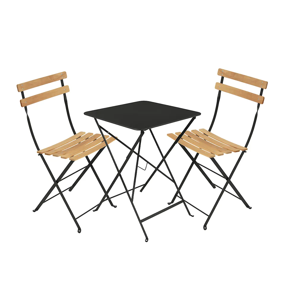 Bistro spisegruppe bord 57cm & 2 tre stoler