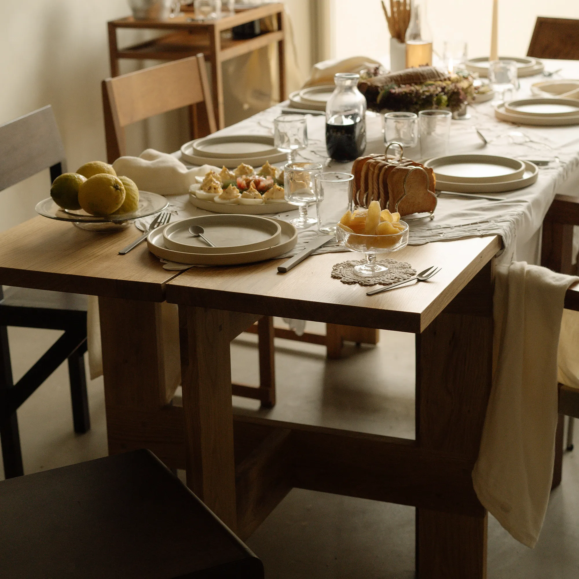 Farmhouse Trestle Planks spisebord - 7