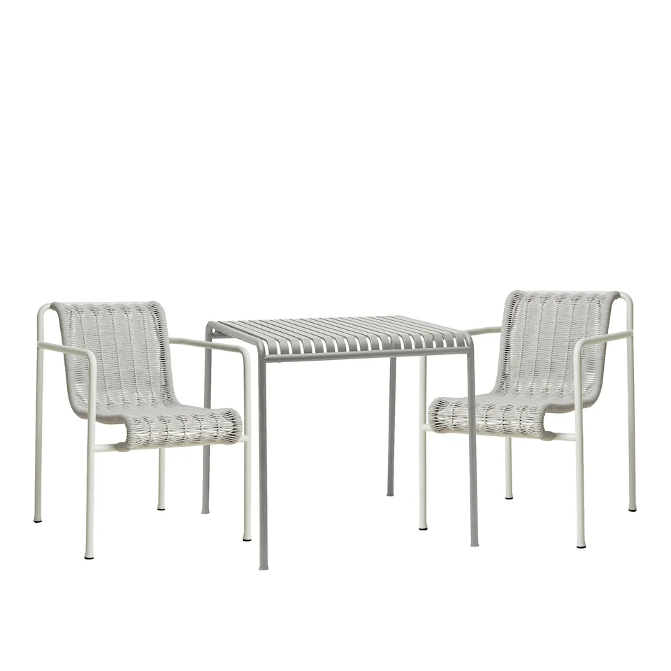 Palissade cord spisegruppe med bord & 2 karmstoler