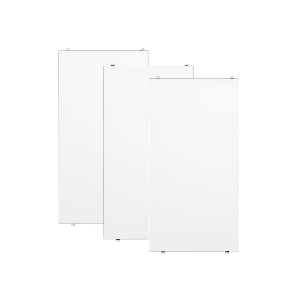 Hylleplate 58x30cm 3-pack hvit