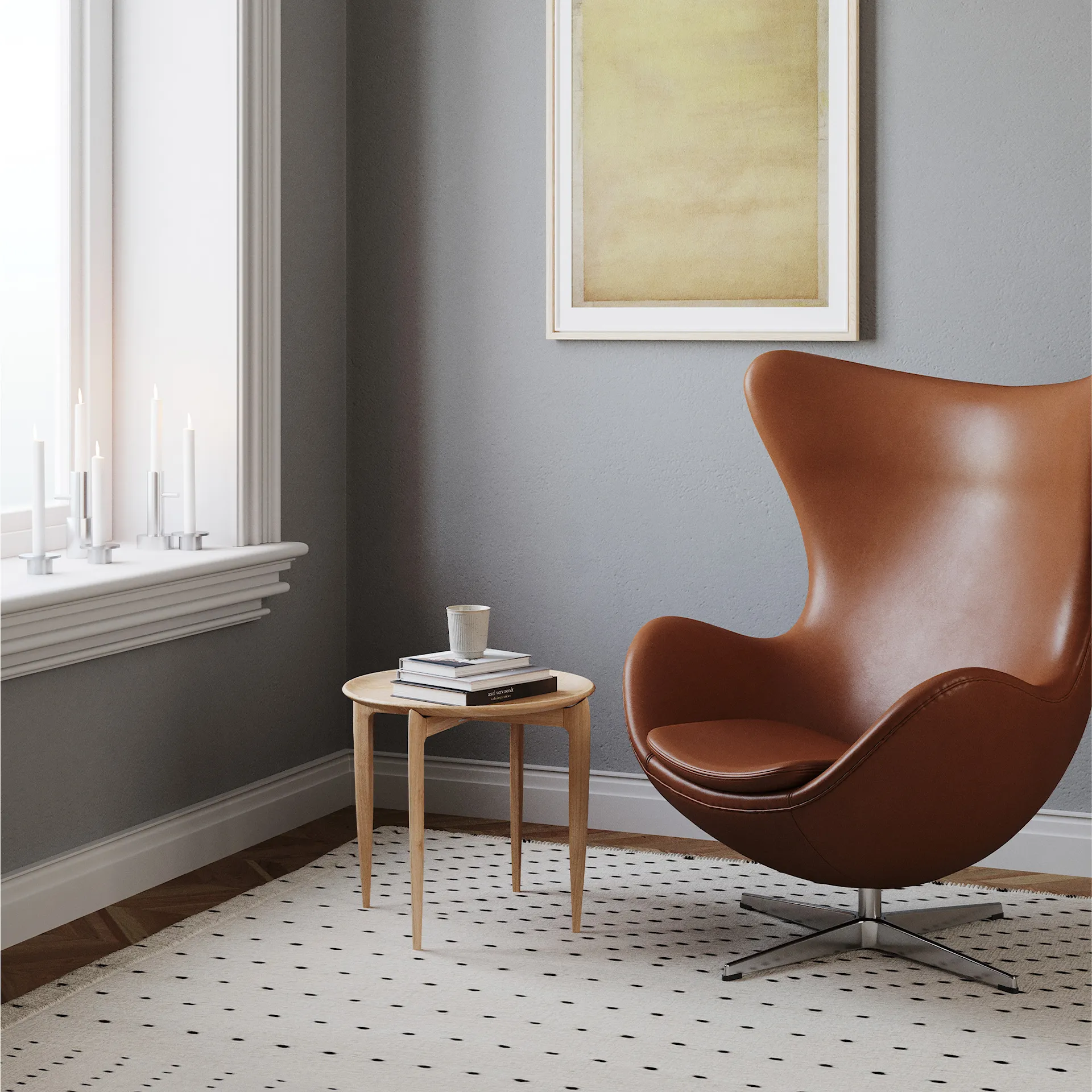 Tray sidebord Ø45 cm - Fritz Hansen - NO GA