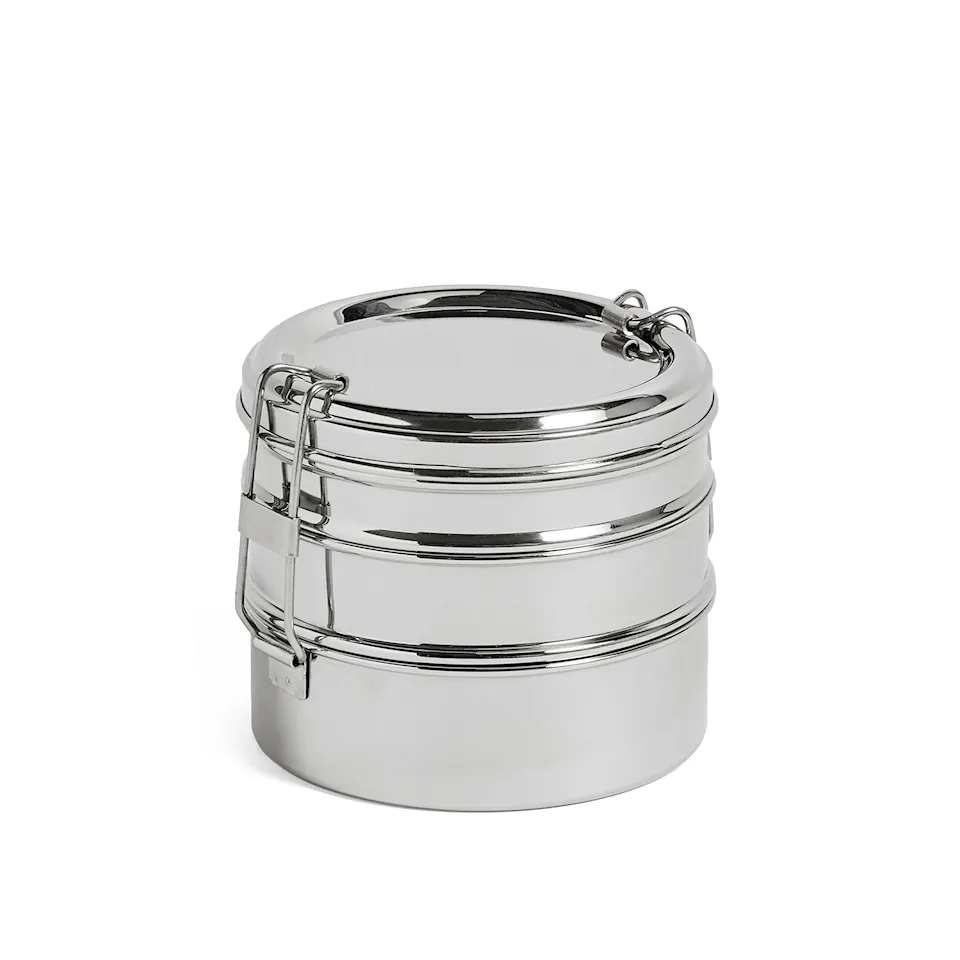 Steel Lunch Box Round 3 Layer