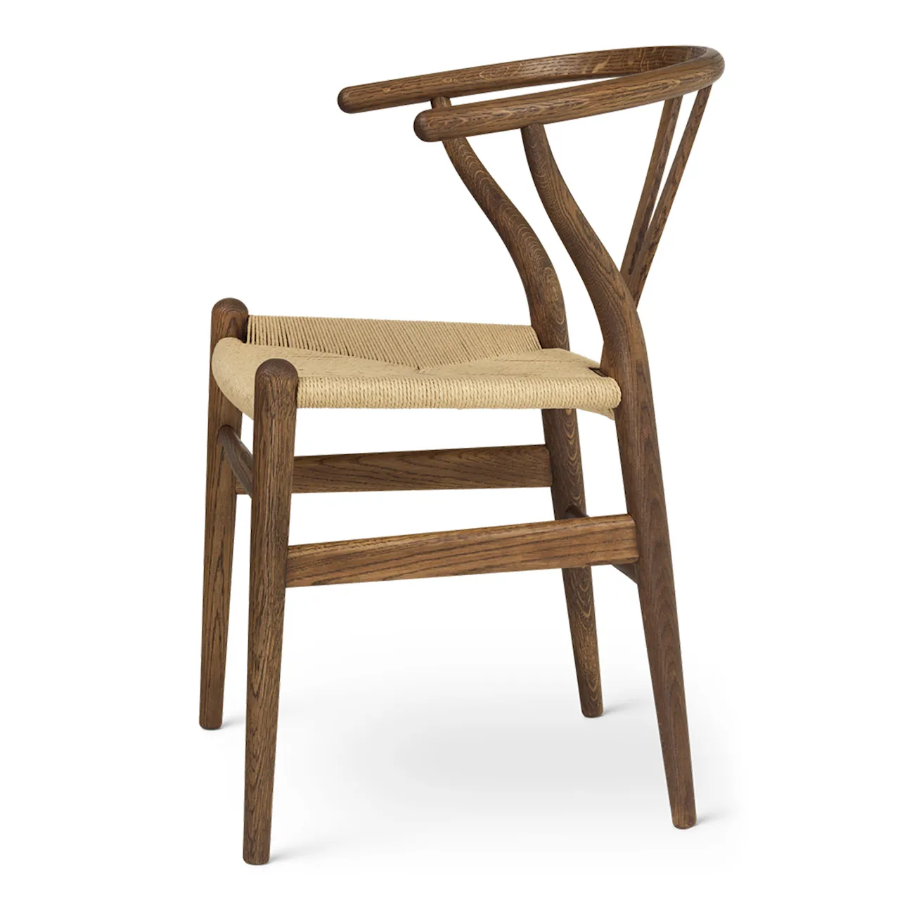 CH24 Y-stol eik/naturfarget flettet papirsnor