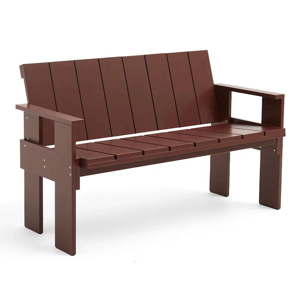 Crate Dining Bench - Iron red