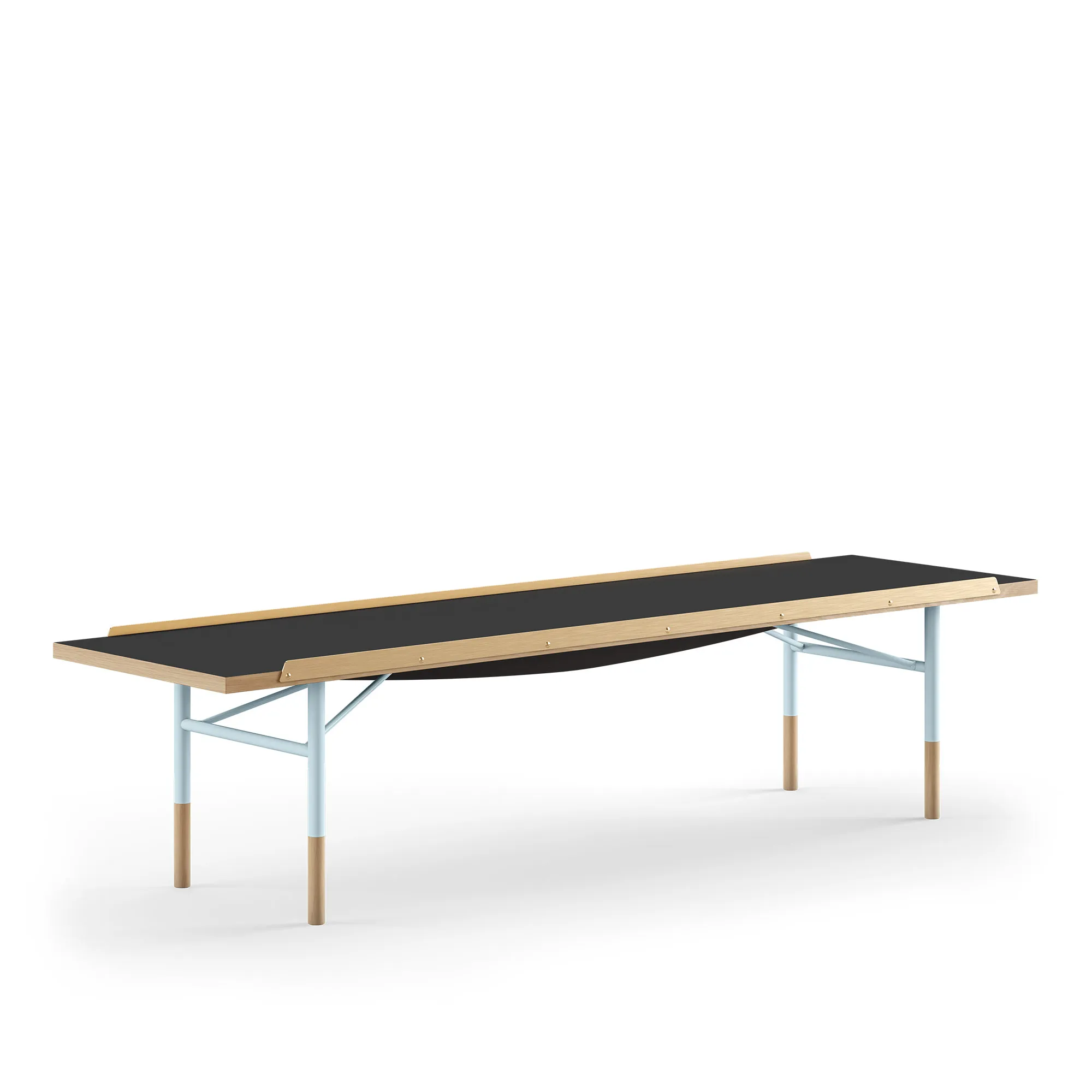 Table Bench Medium med mässingskanter - 1