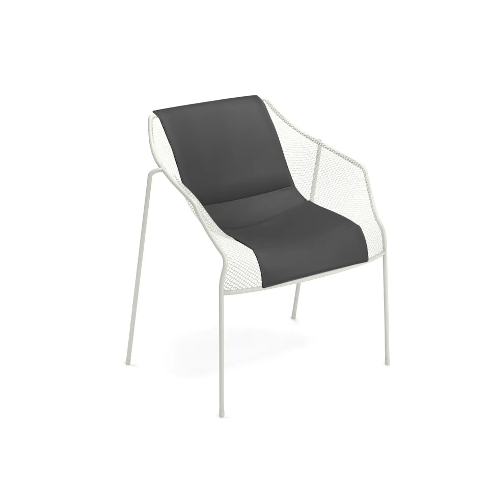 Heaven Armchair, Matt White, Cushion: Dark Grey