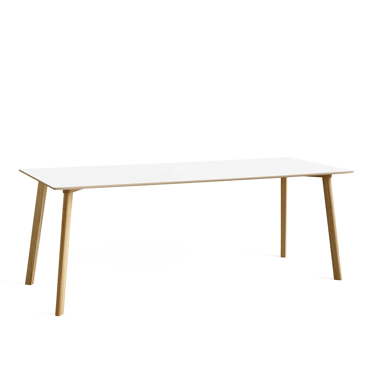 CPH Deux 210 2.0 Table Pearl White Lacquered Beech Frame L200 X W75 X H73 Pearl White Top Pearl White Lacquered Beech Edge