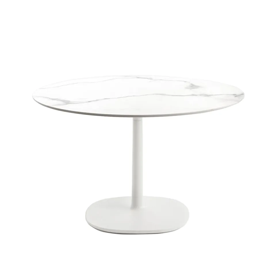 Multiplo Table 4136, Black Marble Finish, Round: Ø135