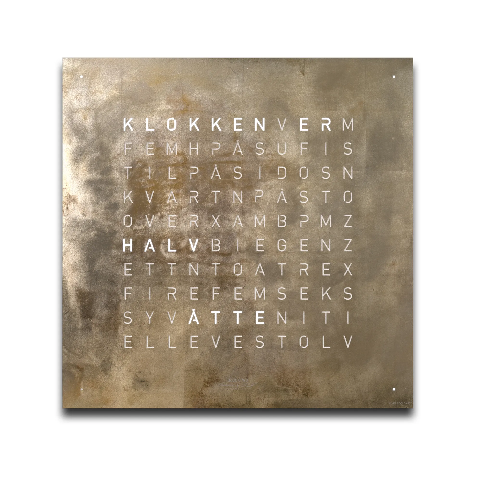 Qlocktwo Earth 45 Creator's Edition – Silver and Gold - 1
