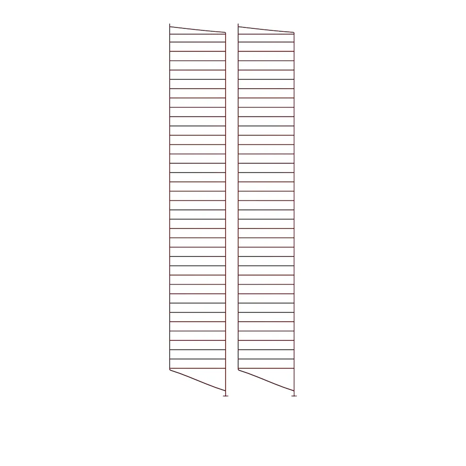 Gulvgavl 200 x 30 cm 2-pakning mørkerød