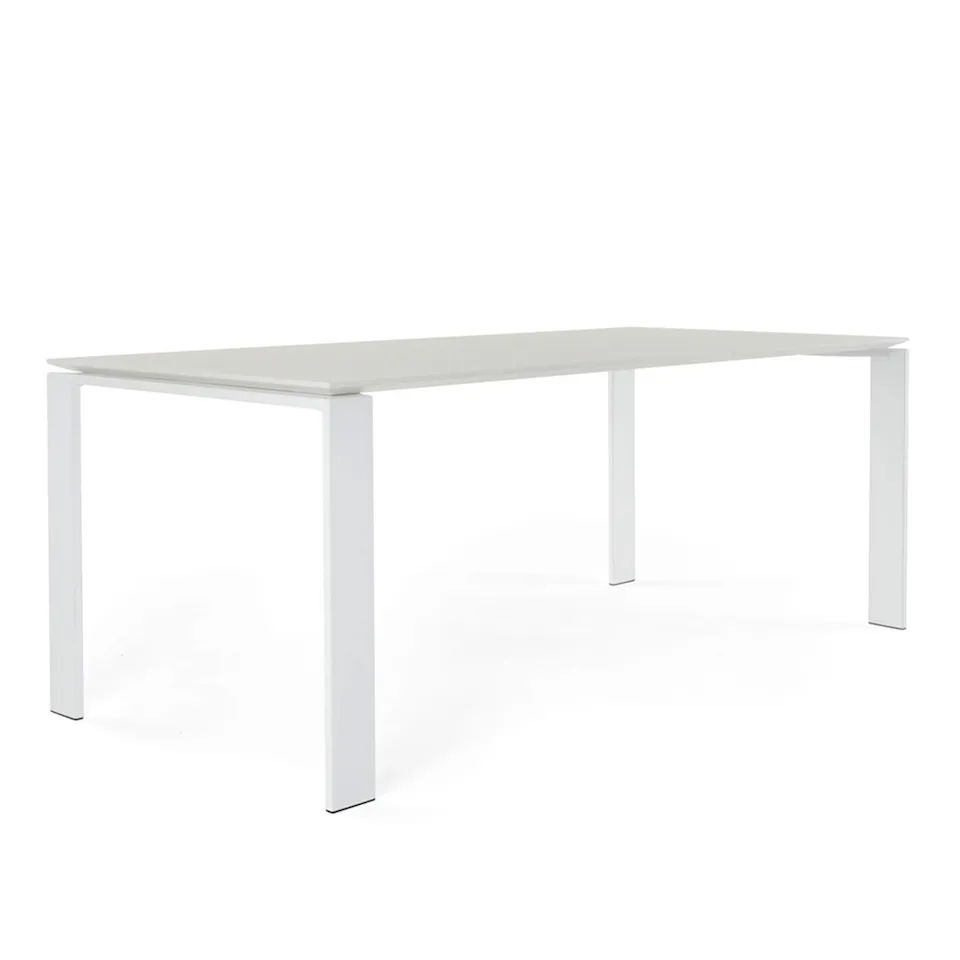 Four Table Marble Finish 190x90 White/White