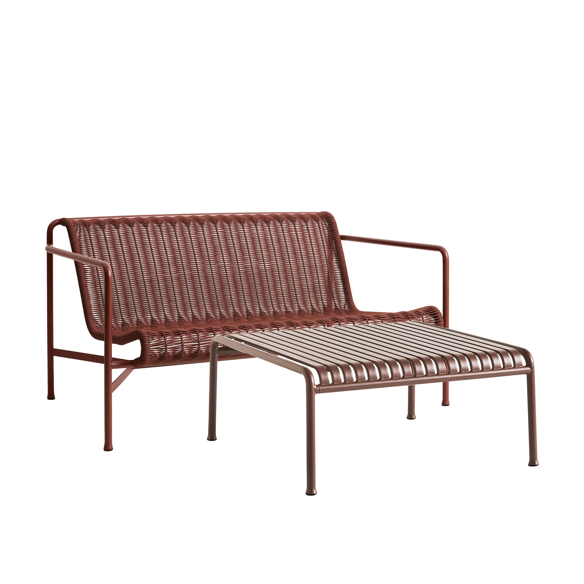 Palissade cord loungegruppe med loungesofa & lavt tredgårdsbord - 1