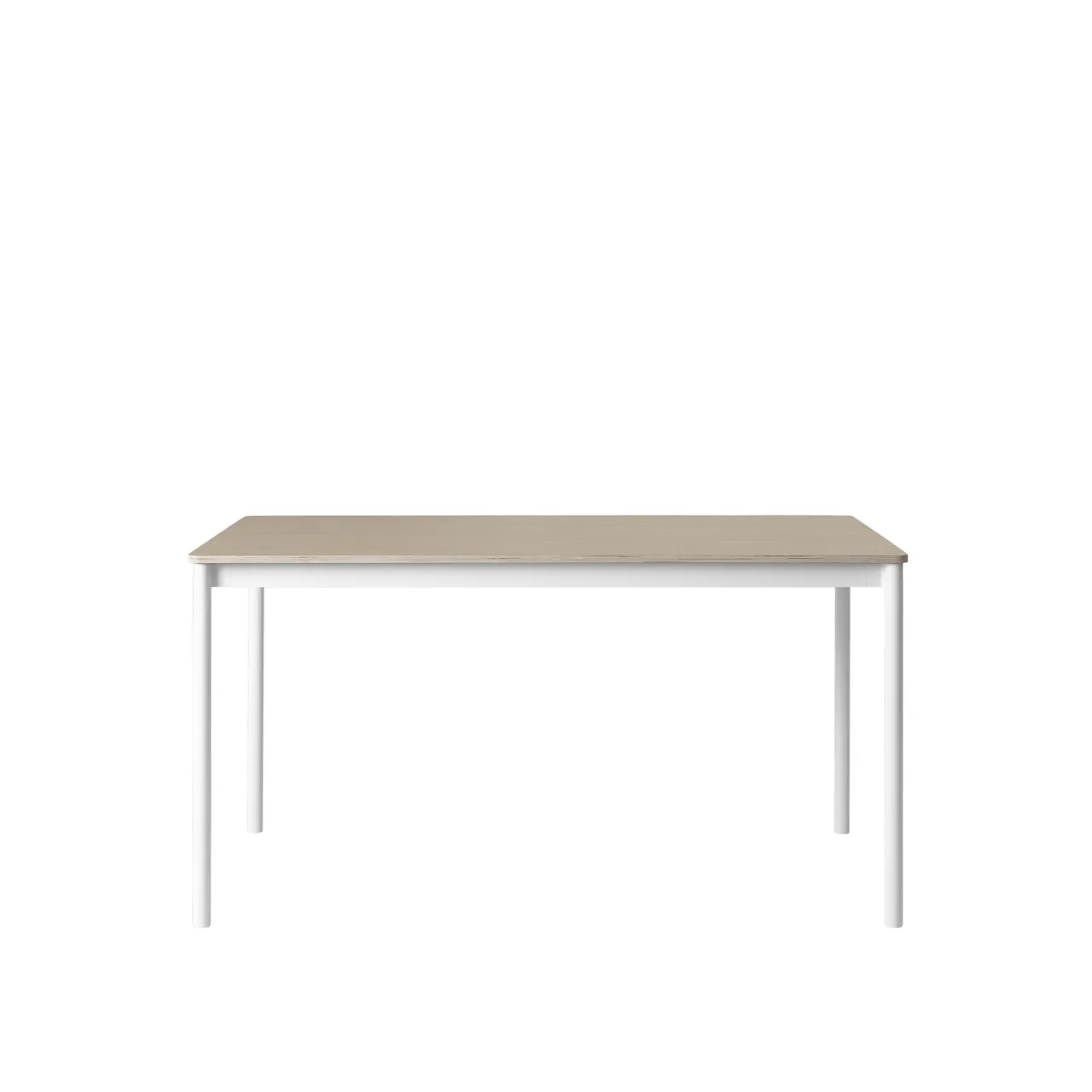 Base Table 160 x 80 cm Plywood - Black Linoleum/Black