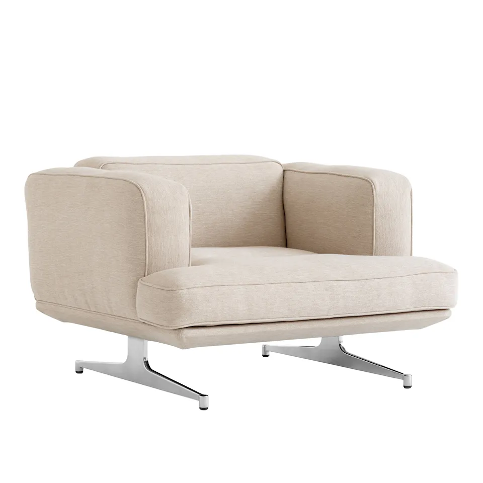 Inland AV21 1-seters sofa polert aluminium ben