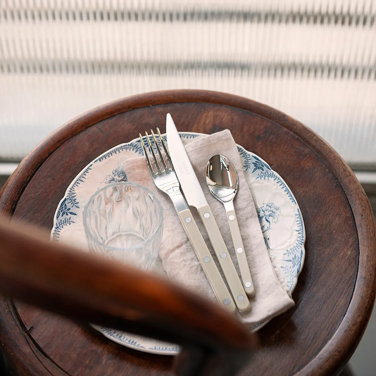 Bistrot Shiny Solid / 4 Pieces Cutlery Set / Ivory